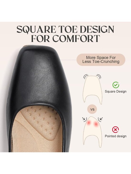 Women Black Mary Janes – Leather T-strap Flats for Women  〽️Women\'s Mary Jane Flats Black Leather Comfortable Dressy Adjustable Strap